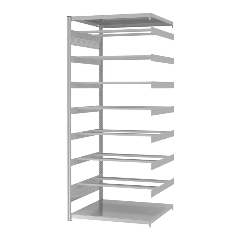 Sofort Bestellen hofe Anbau-Pendelheftregal für Beidseitige Nutzung - Stecksystem ORION PLUS - 1000x800mm 2350mm RAL7035