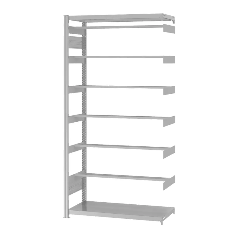 hofe Anbau-Pendelheftregal für Einseitige Nutzung - Stecksystem ORION PLUS - 1000x300mm 2000mm RAL7035 Preis Gesenkt