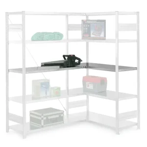 hofe Zusatz-Fachebene zum Eckregal (=2 Fachböden mit Montagematerial) - RAL7035 Lichtgrau - 1300x500mm Nur Für Kurze Zeit