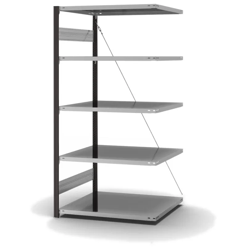 Nur Für Kurze Zeit hofe Anbau-Fachbodenregal für Einseitige Nutzung - Stecksystem ORION PLUS - Fachlast 130 kg - H2000 B1000 T800 mm - Profile RAL7016 anthrazitgrau - Böden verzinkt