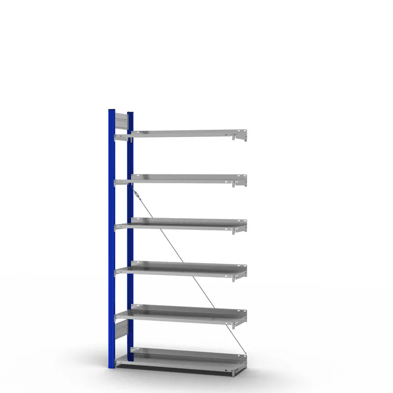 hofe Akten-Anbauregal für Einseitige Nutzung - Stecksystem ORION PLUS - 1000x300mm 2000mm Profil enzianblau RAL5010 + Boden verzinkt Saisonangebot