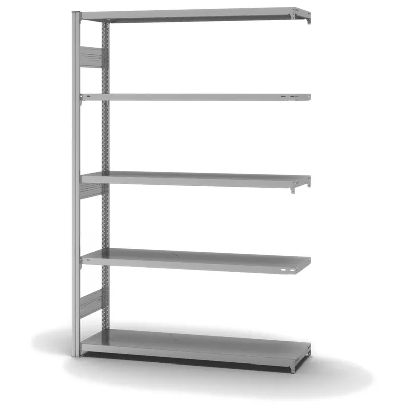 hofe Anbau-Fachbodenregal für Beidseitige Nutzung - Stecksystem ORION PLUS - Fachlast 315 kg - H2000 B1300 T400 mm - Verzinkt Top-Preis
