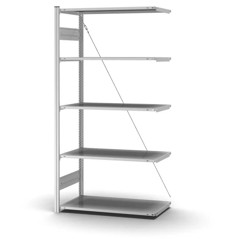 hofe Profi-Anbaulagerregal für Einseitige Nutzung - Stecksystem ORION PLUS - H2000 B1000 T500 mm - Verzinkt Top-Seller