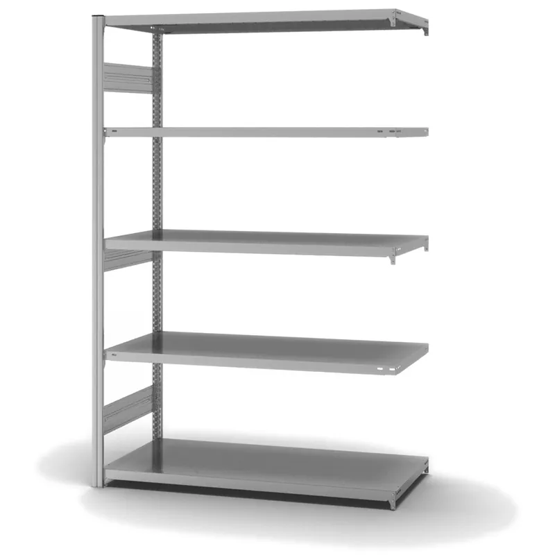 Sichere Zahlung hofe Anbau-Fachbodenregal für Beidseitige Nutzung - Stecksystem ORION PLUS - Fachlast 330 kg - H2000 B1300 T600 mm - Verzinkt