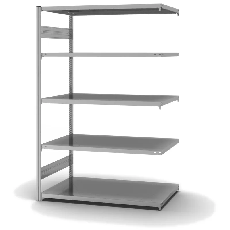 Sichere Zahlung hofe Anbau-Fachbodenregal für Beidseitige Nutzung - Stecksystem ORION PLUS - Fachlast 240 kg - H2000 B1300 T800 mm - Verzinkt
