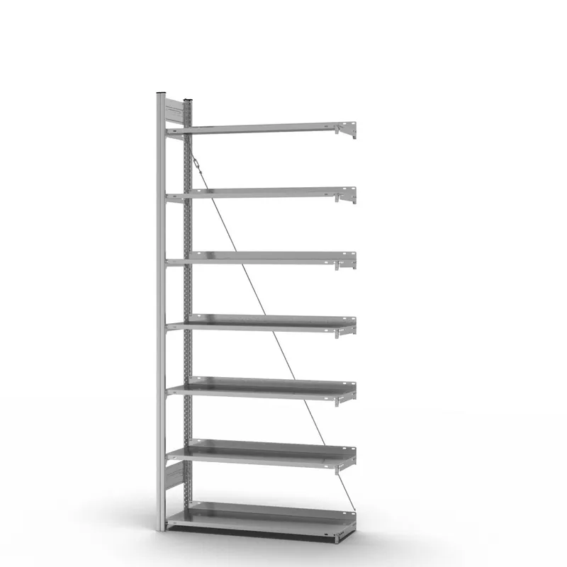 hofe Akten-Anbauregal für Einseitige Nutzung - Stecksystem ORION PLUS - 1000x300mm 2350mm Profil+Boden verzinkt Sonderangebot