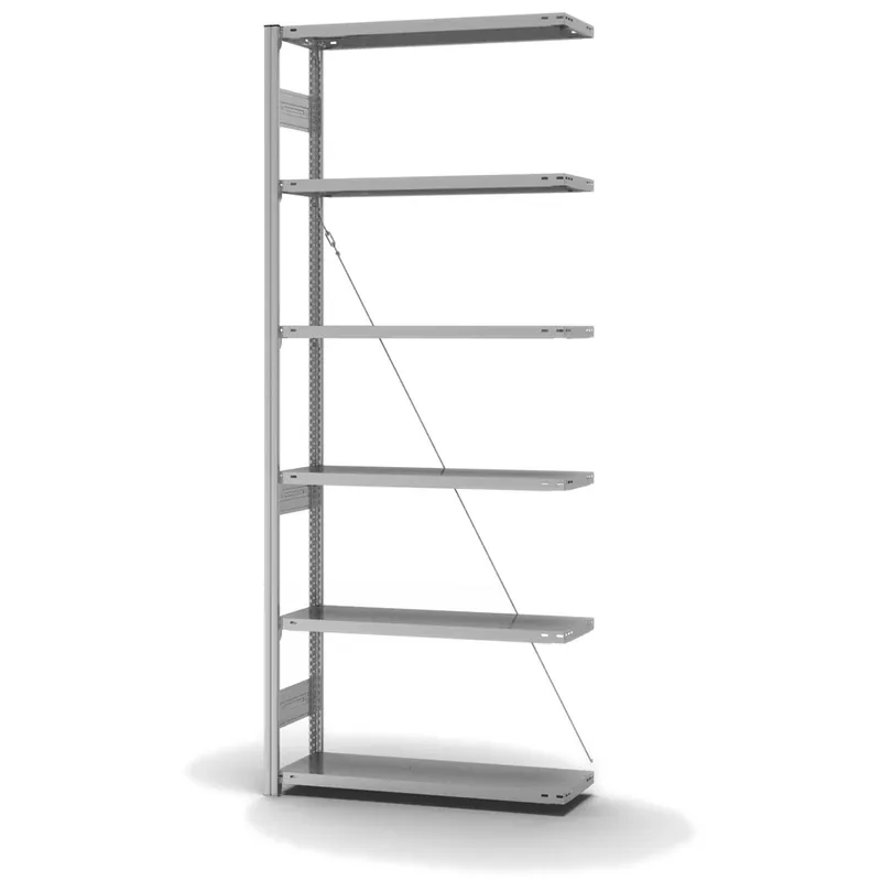 Preis Gesenkt hofe Anbau-Fachbodenregal für Einseitige Nutzung - Stecksystem ORION PLUS - Fachlast 300 kg - H2500 B1000 T300 mm - Verzinkt