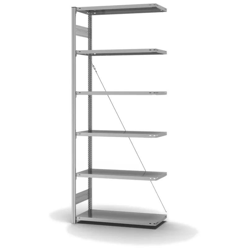 Jetzt Bestellen hofe Anbau-Fachbodenregal für Einseitige Nutzung - Stecksystem ORION PLUS - Fachlast 145 kg - H2500 B1000 T400 mm - Verzinkt