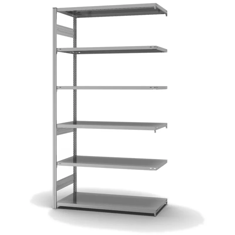 Neuheit hofe Anbau-Fachbodenregal für Beidseitige Nutzung - Stecksystem ORION PLUS - Fachlast 240 kg - H2500 B1300 T600 mm - Verzinkt