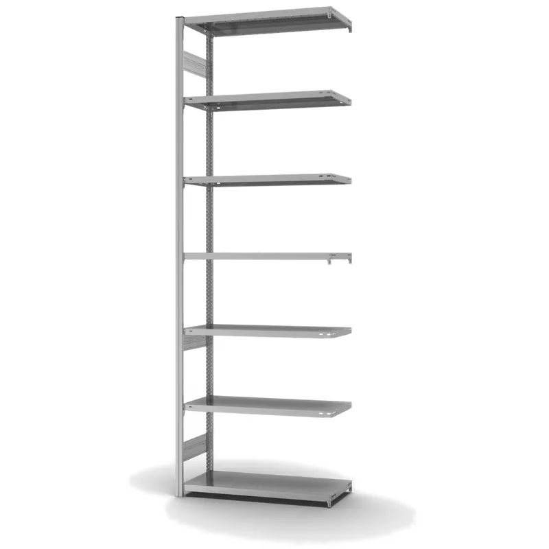 hofe Anbau-Fachbodenregal für Beidseitige Nutzung - Stecksystem ORION PLUS - Fachlast 145 kg - H3000 B1000 T400 mm - Verzinkt Sonderangebot