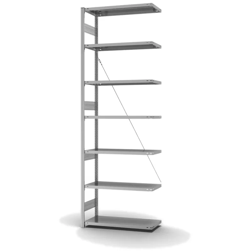 hofe Anbau-Fachbodenregal für Einseitige Nutzung - Stecksystem ORION PLUS - Fachlast 315 kg - H3000 B1000 T400 mm - Verzinkt Sonderaktion