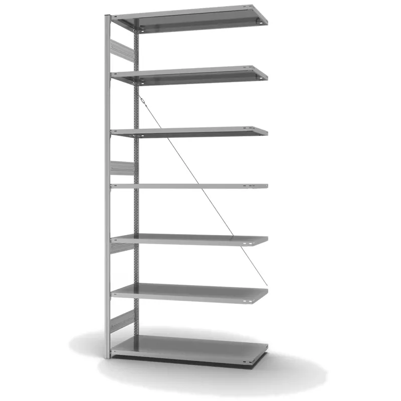 Mega-Angebot hofe Anbau-Fachbodenregal für Einseitige Nutzung - Stecksystem ORION PLUS - Fachlast 330 kg - H3000 B1300 T600 mm - Verzinkt