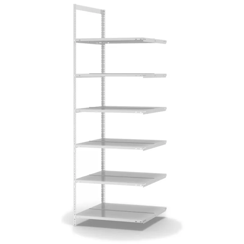 Solange Der Vorrat Reicht hofe Akten-Anbauregal für Zweiseitige Nutzung - Schraubsystem WR - 750 x 600 mm2200 mm Winkelpfosten und Böden RAL7035 lichtgrau