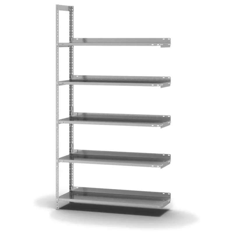 hofe Akten-Anbauregal für Einseitige Nutzung - Schraubsystem WR - 1000 x 300 mm1850 mm Winkelpfosten und Böden verzinkt Sonderangebot
