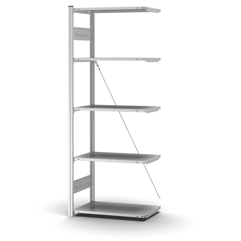 hofe Profi-Anbaulagerregal für Einseitige Nutzung - Stecksystem ORION PLUS - H2000 B750 T400 mm - Verzinkt Kracherpreis