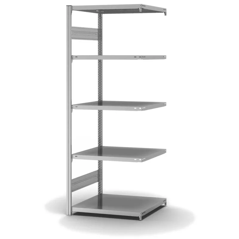 hofe Anbau-Fachbodenregal für Beidseitige Nutzung - Stecksystem ORION PLUS - Fachlast 140 kg - H2000 B750 T600 mm - Verzinkt Wochenendangebot