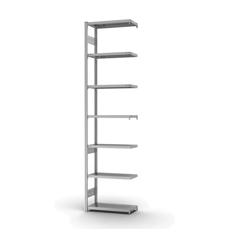 Finale Aktion hofe Anbau-Fachbodenregal für Beidseitige Nutzung - Stecksystem ORION PLUS - Fachlast 150 kg - H3000 B750 T300 mm - Verzinkt