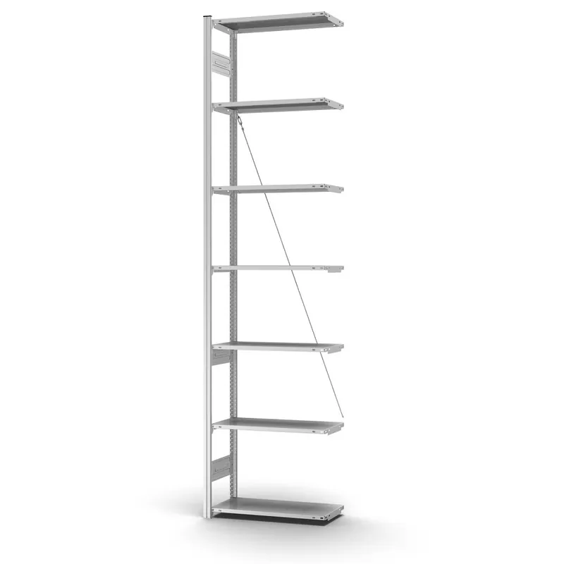 hofe Profi-Anbaulagerregal für Einseitige Nutzung - Stecksystem ORION PLUS - H3000 B750 T300 mm - Verzinkt Markenprodukt
