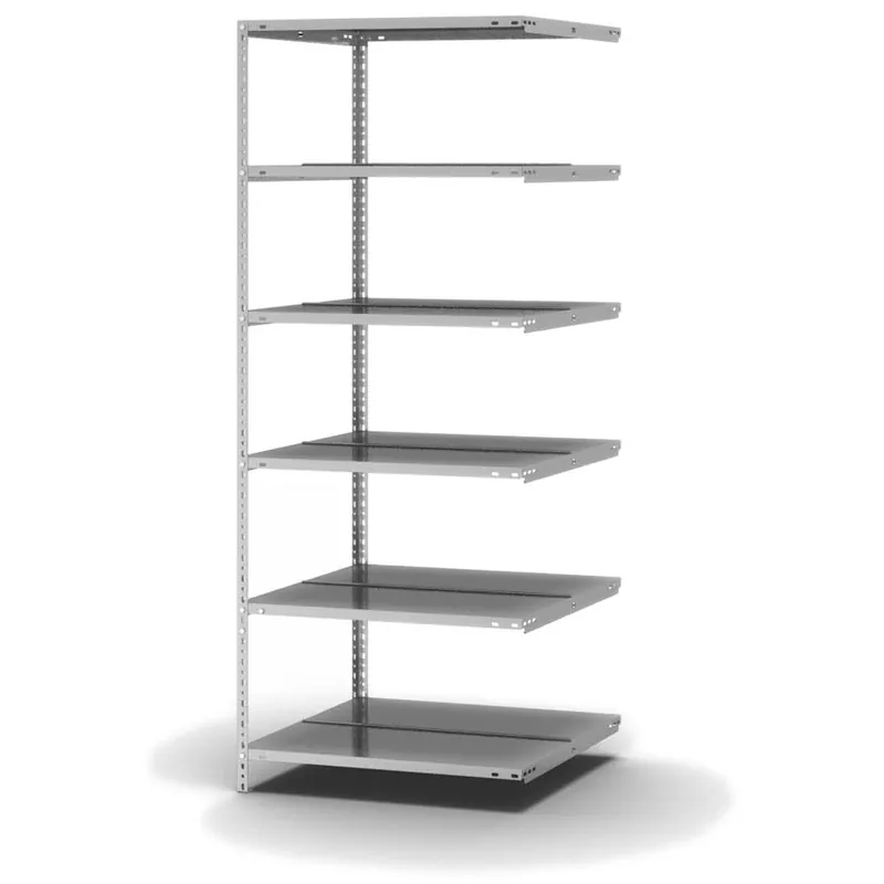 hofe Akten-Anbauregal für Zweiseitige Nutzung - Schraubsystem WR - 750 x 600 mm1850 mm Winkelpfosten und Böden verzinkt Letzte Chance