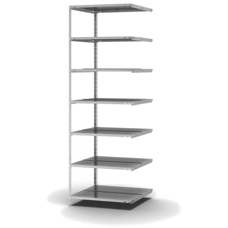 hofe Akten-Anbauregal für Zweiseitige Nutzung - Schraubsystem WR - 750 x 600 mm2200 mm Winkelpfosten und Böden verzinkt Neuheit
