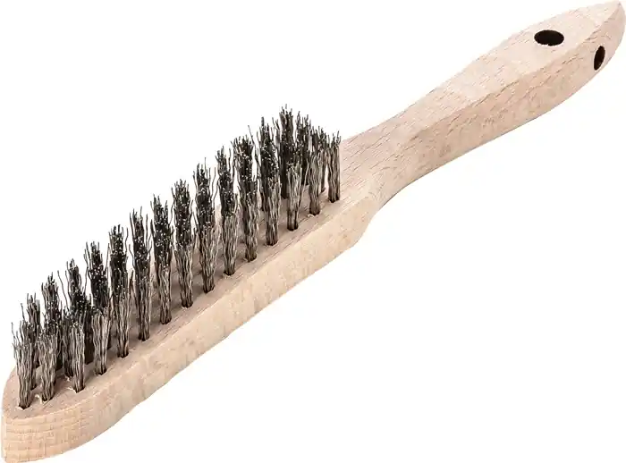 Finale Aktion Handbürste L.290mm 0,35mm rostfr.Draht Besatz-L.140mm 4-reihig 12 LESSMANN