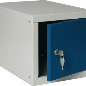 Heißes Angebot Schließfachschrank lichtgrau/enzianblau H450xB450xT450mm 1 Abt.