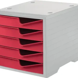 Ablagebox 5 Schubl.grau/cranberry Polystyrol H255xB270xT340mm STYRO Jetzt Kaufen