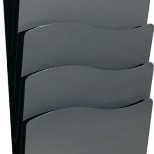 Super-Preis Prospekthalter H430xB240xTmm Anz.Fächer 5 DIN A4 Metall schwarz
