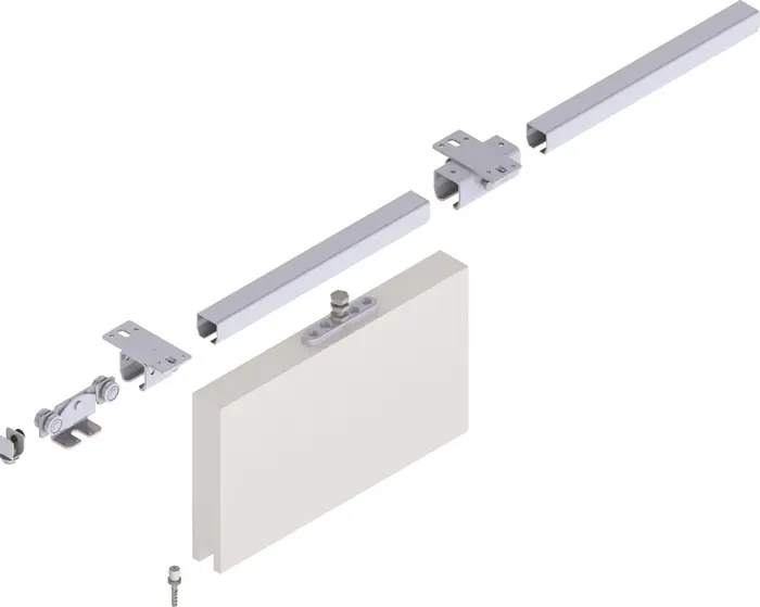 Erweiterungsset Schiebetorgarnitur Pro 100 Decke blau verz.L.2000mm Preiswert