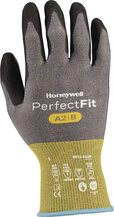 Letzte Chance Schnittschutzhandschuhe Perfect Fit Gr.8 gelb/schwarz EN 388 PSA II HONEYWELL VE: 10 Paare