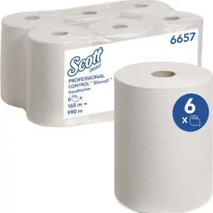 Super-Preis Rollenhandtuch 6657 1-lagig,ungeprägt weiß L.ca.151 mmxB.ca.198mm 6 Rl./VE