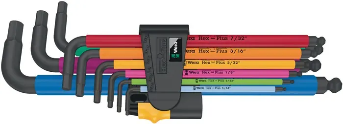 Winkelschraubendrehersatz 950/9 Hex-Plus Multicolour Imperial 2 9-tlg.zöllig Finale Aktion