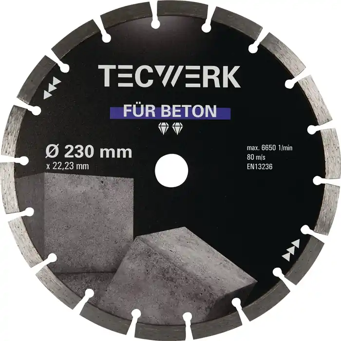 Diamanttrennscheibe BETON D.230mm Bohr.22,23mm Seg.-B.38,5mm Preisknaller