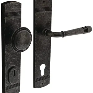 Ausverkauf Schutzgarnitur Helena Stahl/Zamak altgrau 92mm 38-84mm INTERSTEEL
