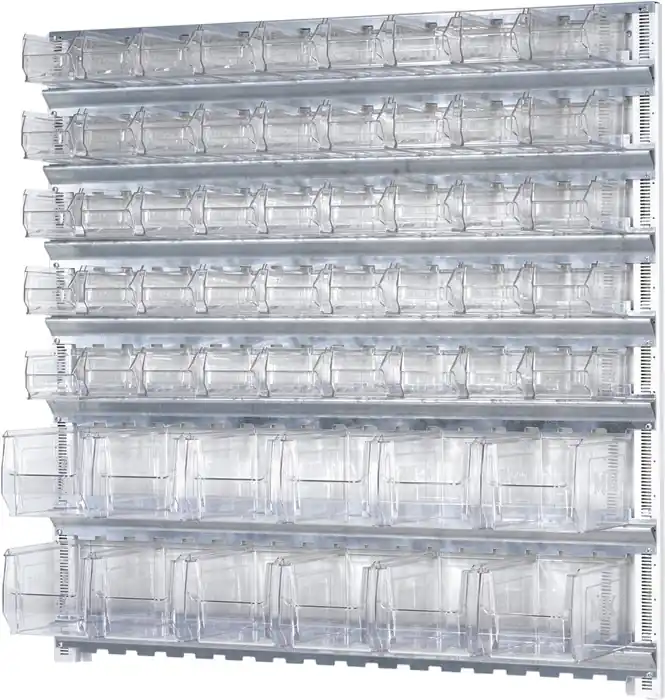 Rabatt Wandsystem H1000xB1010xTmm STA verz.m.Sichtlagerk.45xMK5,12xMK4 transp.TECWERK