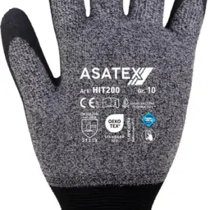 Preiswert Feinstrickhandschuh HIT-200 Gr.9 grau/schwarz EN 388,EN 21420:2020 PSA II VE: 12 Paare