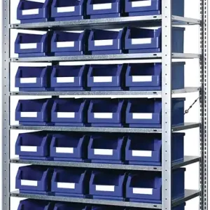 Steckregal H2000xB1000xT400mm Grundregal 10 Stahl-Bd.40xGr.4 blau KAPPES Top-Angebot