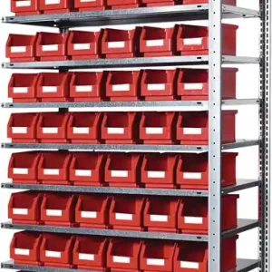Top-Seller Steckregal H2000xB1000xT300mm Anbauregal 10 Stahl-Bd.60xGr.5 rot KAPPES