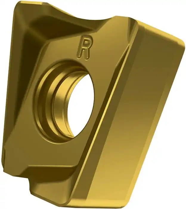 Abverkauf Fräswendeschneidplatte ISO LNGX 120516SR-R:M8330 D.4,5mm PVD beschichtet Gold VE: 10 Stück