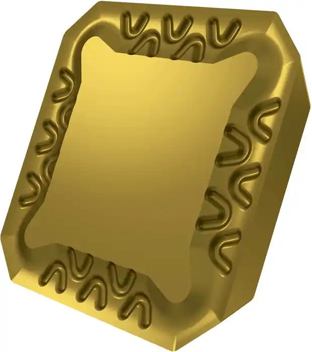 Fräswendeschneidplatte ISO SEER 1203AFEN:M8330 Tiefe 6,5mm PVD beschichtet Gold VE: 10 Stück Begrenztes Angebot