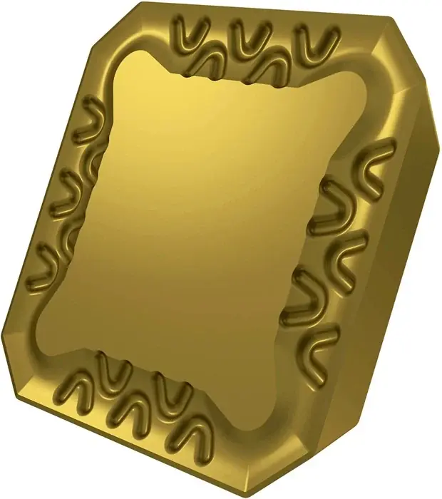 Zertifiziert Fräswendeschneidplatte ISO SEER 1203AFSN:M8340 Tiefe 6,5mm PVD beschichtet Gold VE: 10 Stück