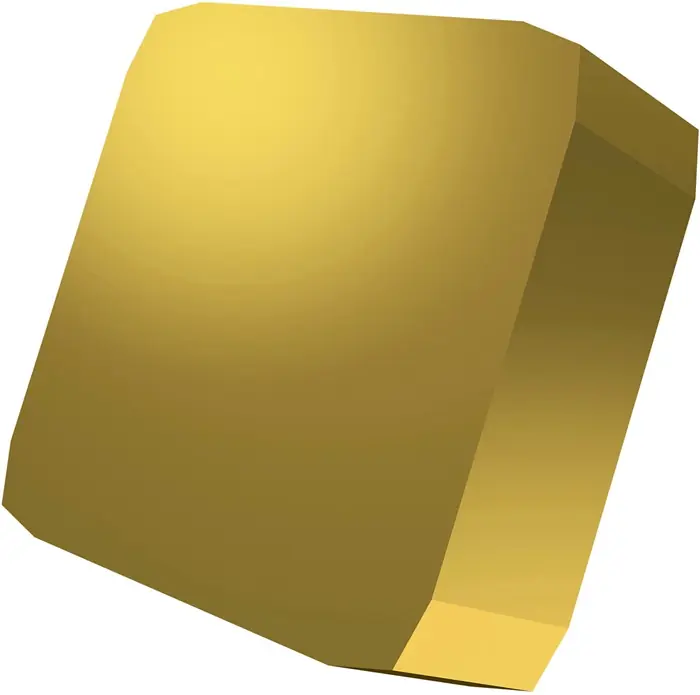 Schnäppchen Fräswendeschneidplatte ISO SNHN 1504ENEN:M8340 Tiefe 13,5mm PVD beschichtet Gold VE: 10 Stück