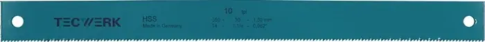 Maschinensägeblatt L300xB25xS1,6mm HSS Loch-D.8,5mm ZpZ 10 TECWERK Preisknaller