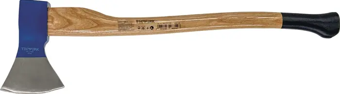 Preiswert Holzaxt Rheinische Form 1400g stahlgeschmiedet Eschenkuhfuß TECWERK