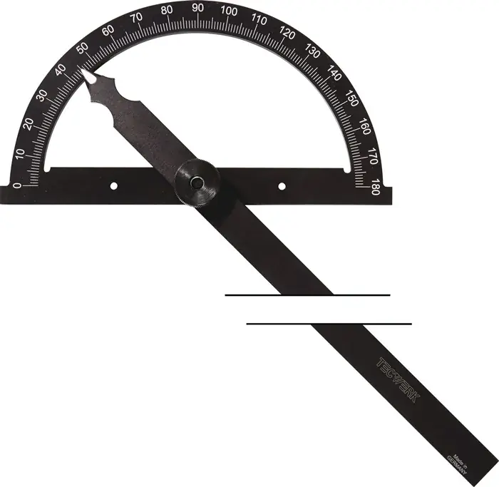 Winkelmesser Gradbogen-D.300mm Schenkel-L.500mm TECWERK Highlight