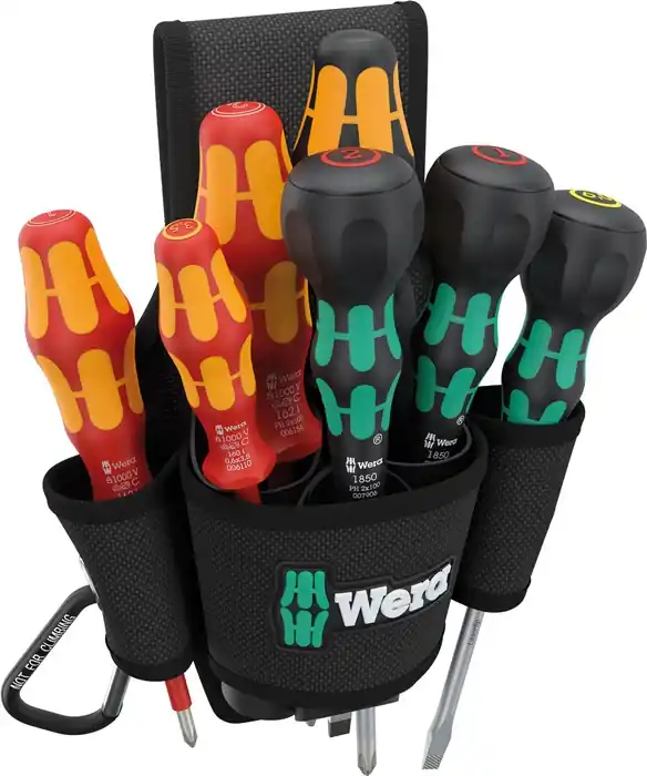 Meistverkauft Schraubendrehersatz 9621 Belt Pouch Set 2 8-tlg.Schlitz/PH VDE WERA