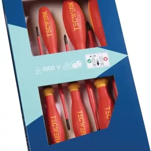 Direkt Vom Hersteller Schraubendrehersatz slim 7-tlg.Schlitz/PH Schneiden/Spitzen phos.VDE TECWERK