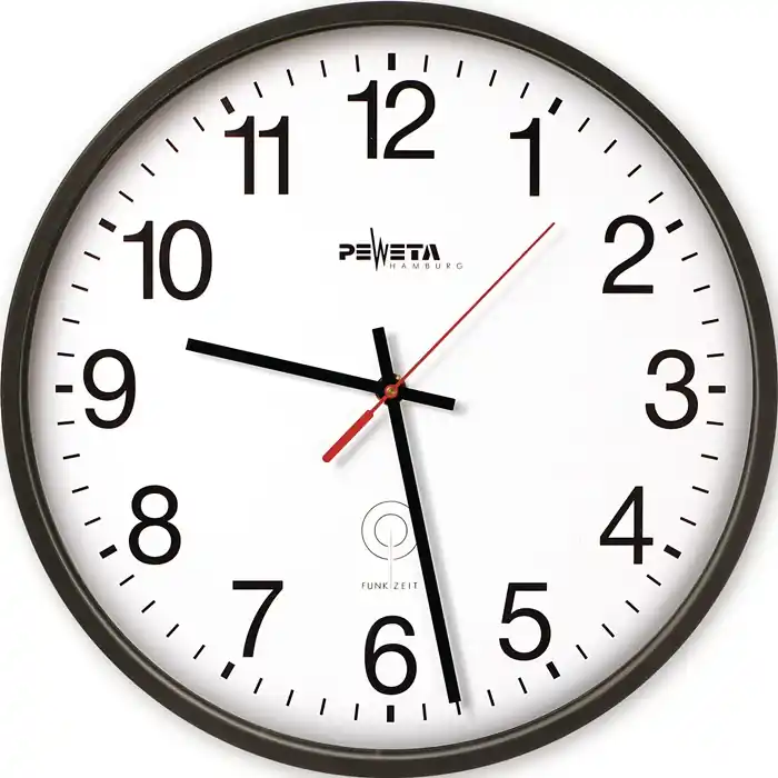 Must-Have Wanduhr Funkuhr Ku.schwarz D.300mm 1,5V Zahlen