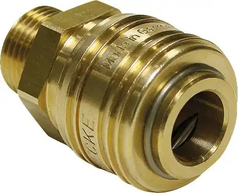 Schnellver.Kup.BSPP-Gewinde/G-Gewinde m.AG MS NBR Gew.3/8 Zoll Neu