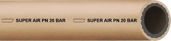 Top-Angebot Ku.Pressluftschlauch SUPER AIR ID 13,0mm AD 19,0mm L.50m Beige TEGUMA VE: 50 Meter